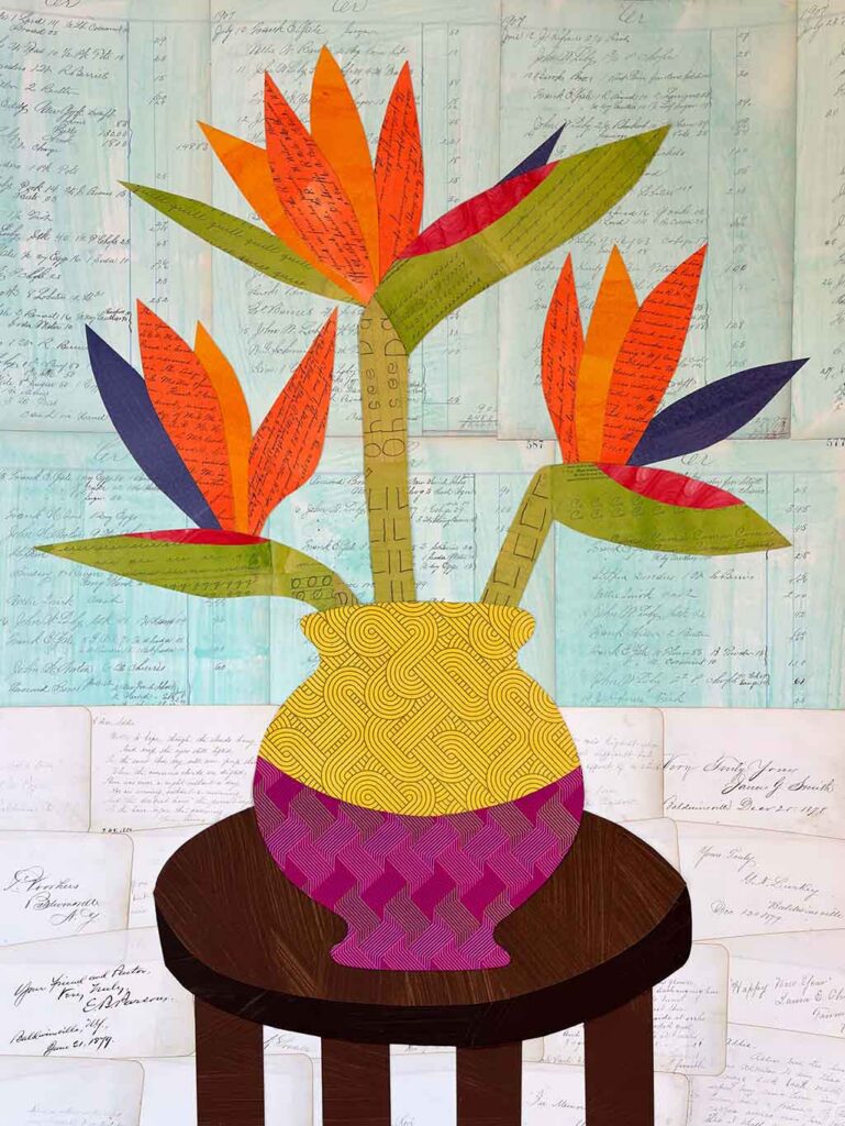 The collage Birds of Paradise by Emily Krill