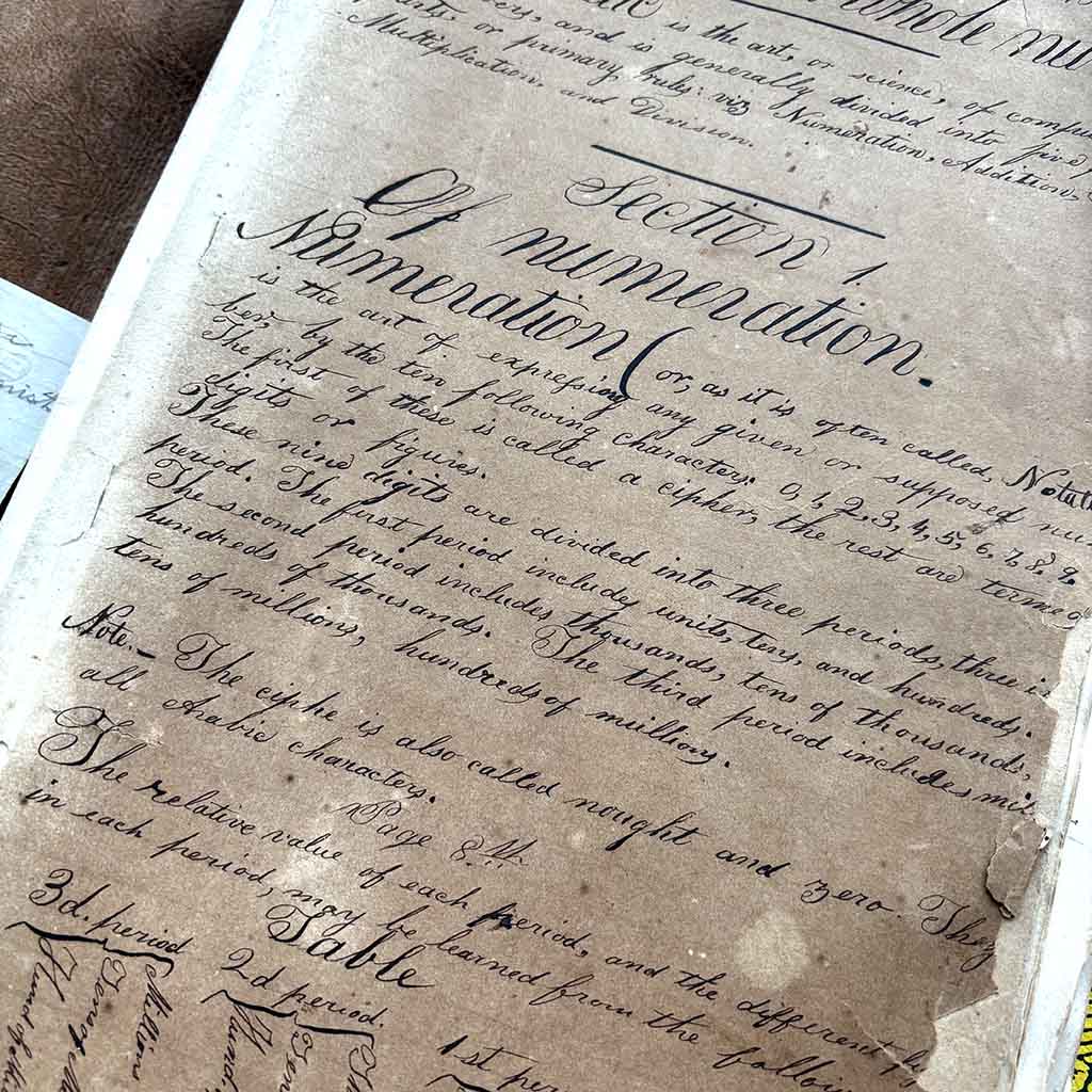 detail of an 1800s Workman's Cypher