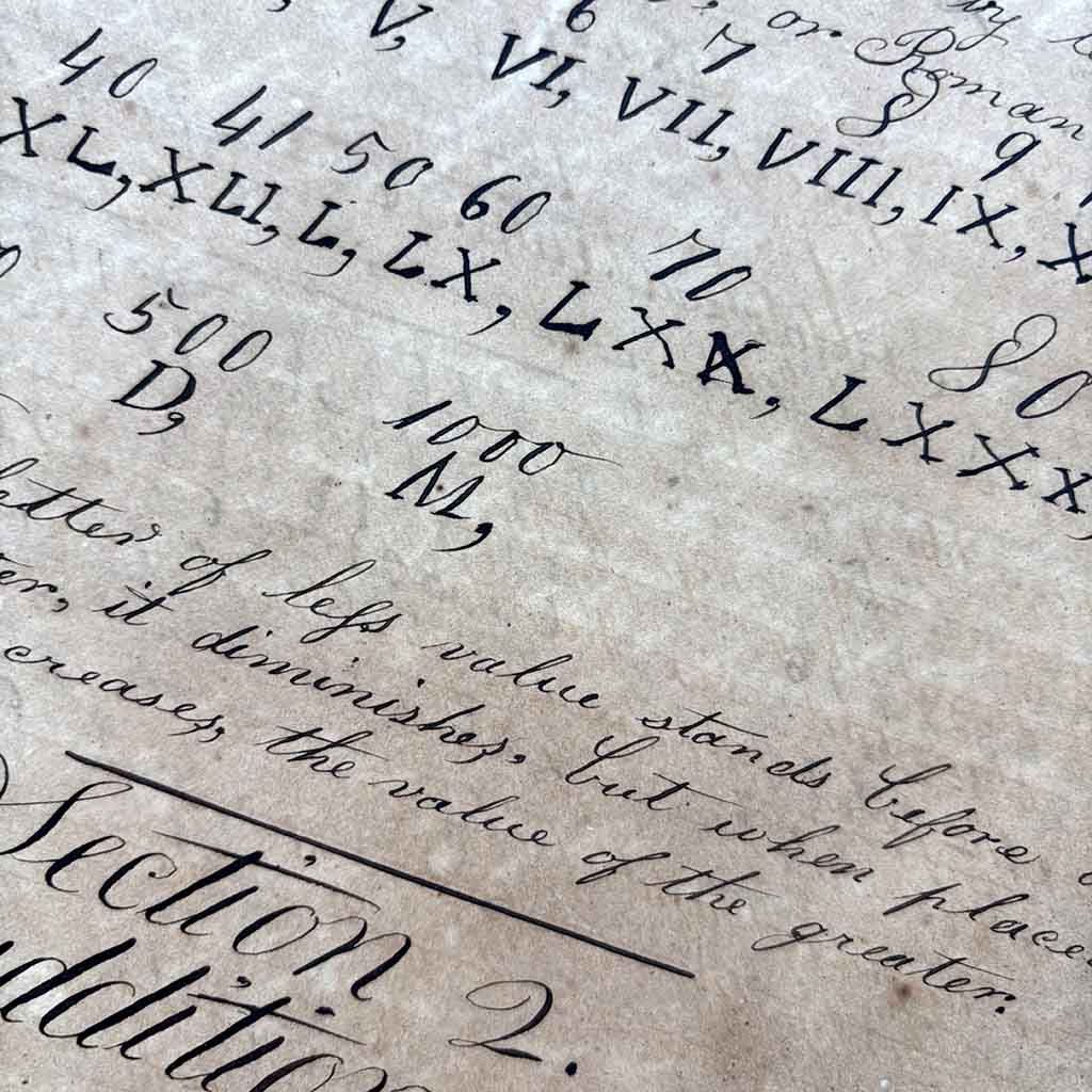 detail of an 1800s Workman's Cypher