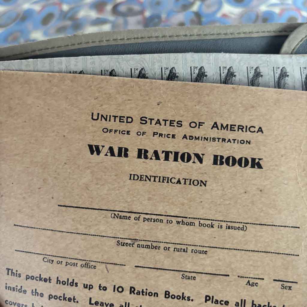 a WWII Ration Book cover