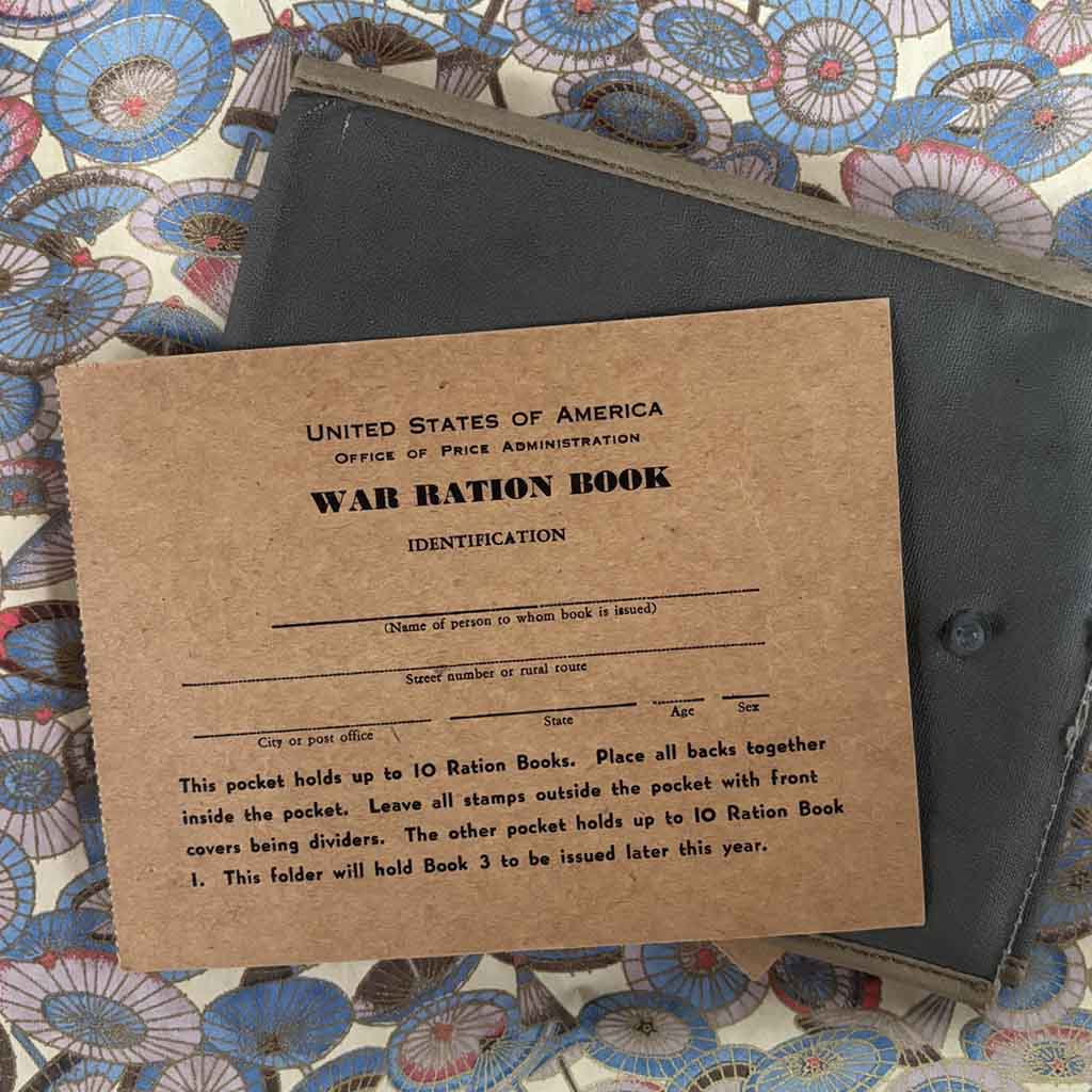 a WWII Ration Book cover