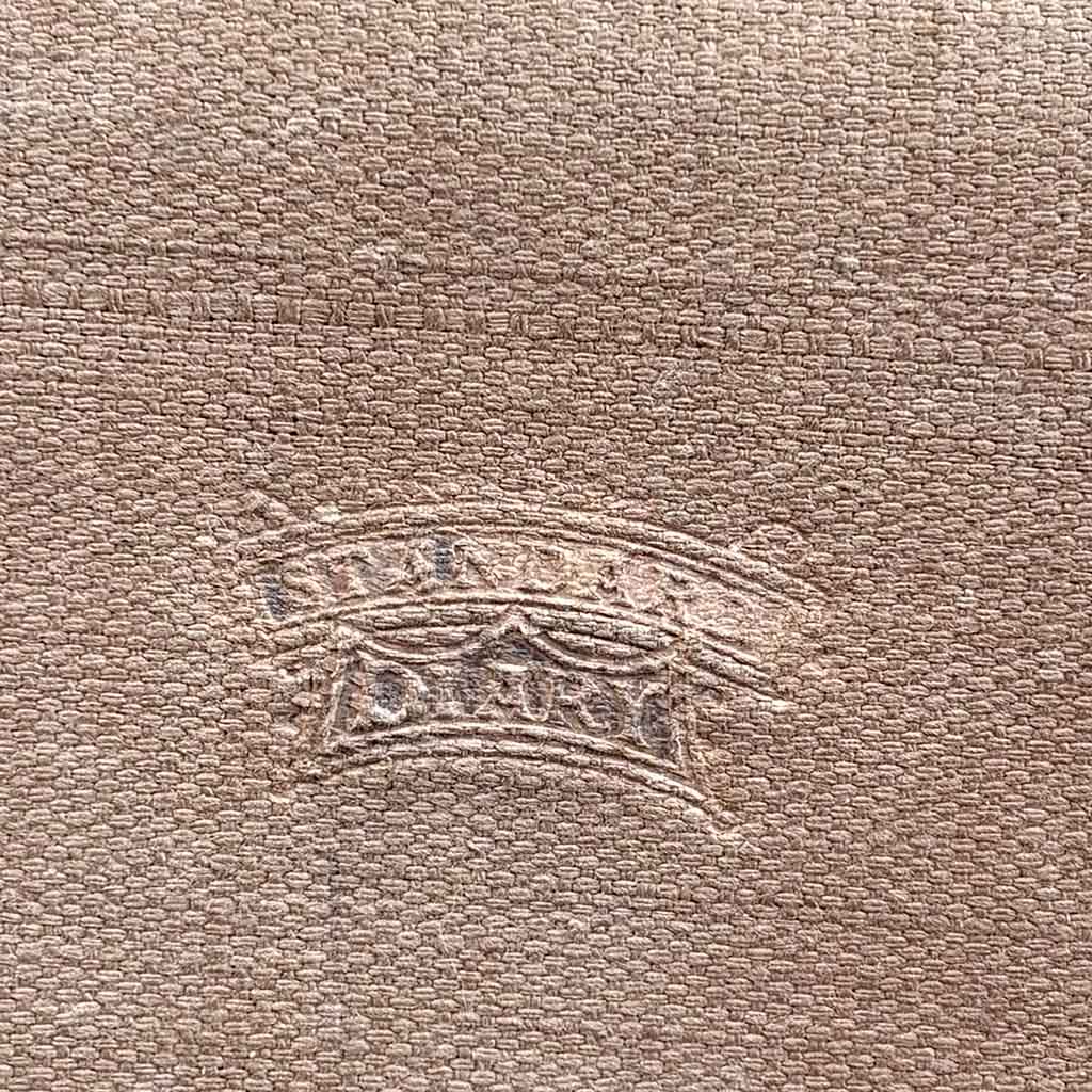 a 1890 Standard Diary cover close up