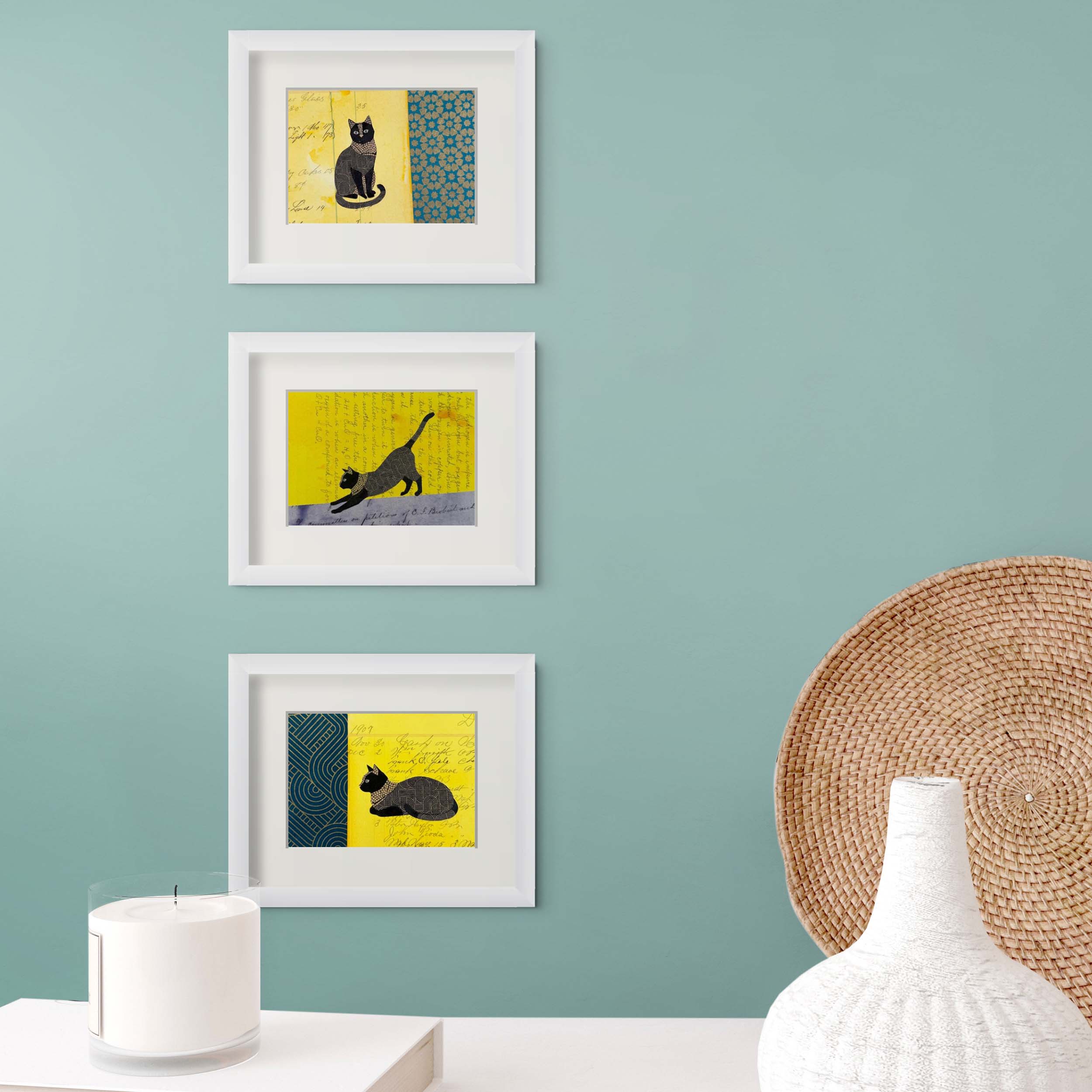 Framed 8x10 Cat Birds