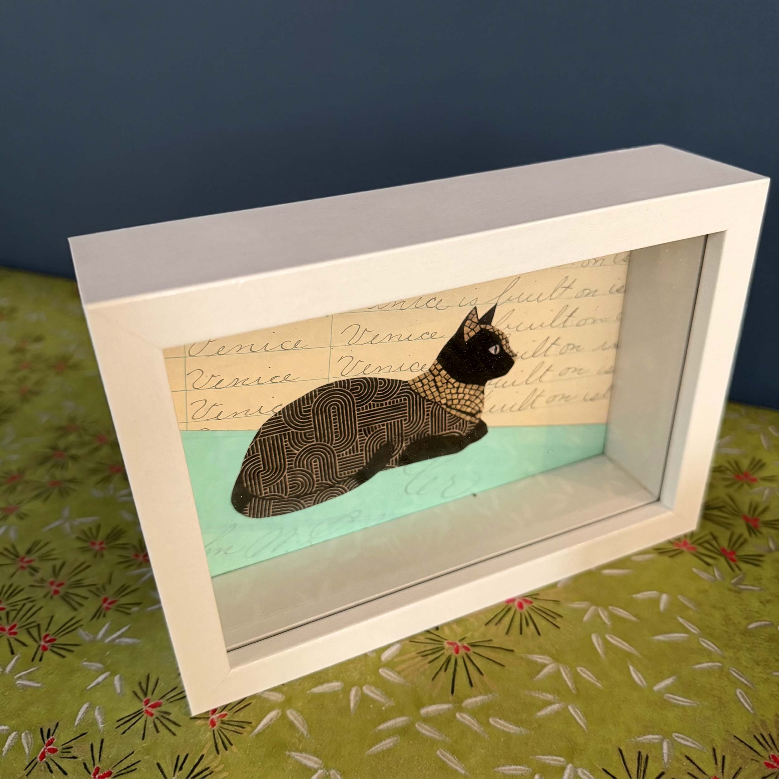 Venice Is Built on Islands | Shadow Box Cat Print
